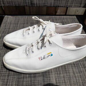 Vintage 90s L.A. Gear White Running Shoes Sneakers Size 8.5 Runners Aerobics